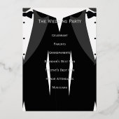 Elegant Gay Wedding Programs Real Gold Foil Folie Uitnodiging (Achterkant)