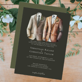 Elegant Gay Wedding Two Grooms in Suits Kaart