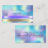 Elegant geavanceerd Chic Modern Holographic Visitekaartje (Voorkant / Achterkant)