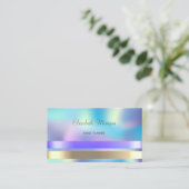 Elegant geavanceerd Chic Modern Holographic Visitekaartje (Staand voorkant)