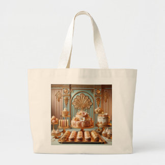 Elegant gebak grote tote bag