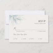 Elegant gebladerte modern RSVP kaartje (Voorkant)