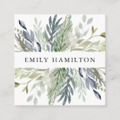 elegant gebladerte | vierkante visitekaartje (Voorkant)