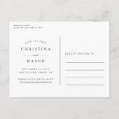 Elegant gebogen | De foto bewaart de Datum Aankondigingskaart (Achterkant)