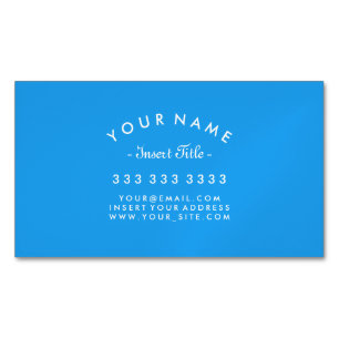 Elegant gebogen tekst Professioneel vivid blauw Magnetisch Visitekaartje