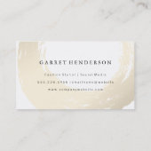 Elegant geborsteld met Monogram Script-tekst Visitekaartje (Achterkant)