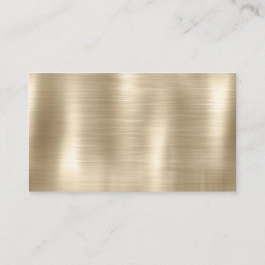 Elegant Geborsteld Parel Folie Metallic QR Code Visitekaartje (Achterkant)