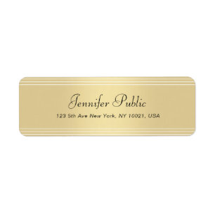 Elegant gecalligrafeerd Script Modern Faux Gold Sl Etiket