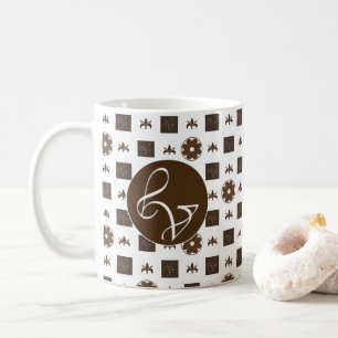 Elegant gecontroleerd patroon koffiemok