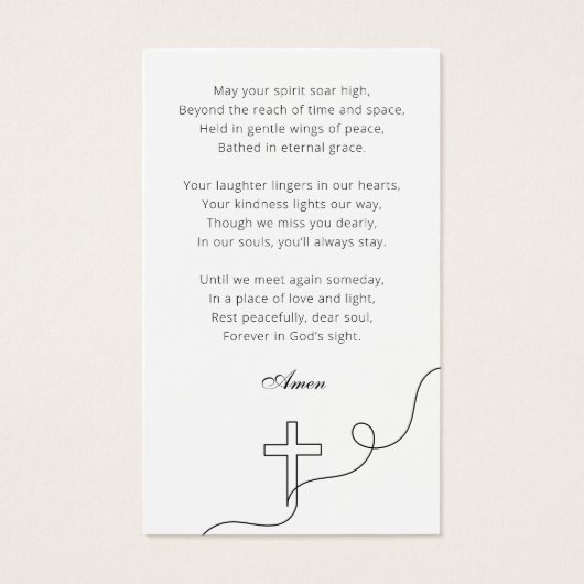 Elegant gedenkteken in liefdevolle herinnering Geb Visitekaartje (Achterkant)