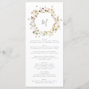 Elegant gedroogd wild bloem pampas Floral Wedding Menu