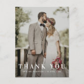 Elegant gedurfd modern teksthuwelijk briefkaart (Voorkant)