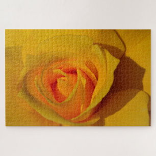 Elegant geel bloemenbloem roos legpuzzel