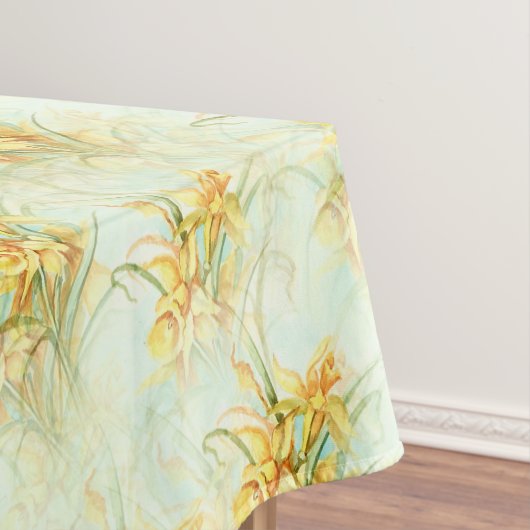 Elegant Geel Daffodils Floral Flower Tafelkleed (Voorbeeld)