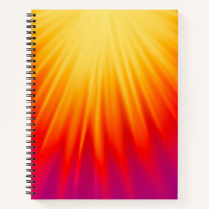 Elegant geel en rood Abstract Notitieboek