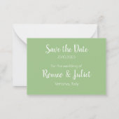 Elegant Geel en Rood Tulip sparen de Datum Notitiekaartje (Achterkant)