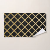 Elegant geel geborsteld met eenvoudig goudmonogram bad handdoek (Handdoek)