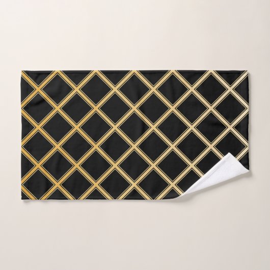 Elegant geel geborsteld met eenvoudig goudmonogram bad handdoek (Handdoek)