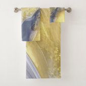 Elegant Geel Geel Goud Goud Goud Goudmarmereffect  Bad Handdoek (Insitu)