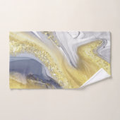 Elegant Geel Geel Goud Goud Goud Goudmarmereffect  Bad Handdoek (Handdoek)
