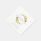 ELEGANT GEEL GOLD FOLIAGE WREATH COUPLY SHOWER SERVET (Hoek)