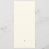 Elegant Geel Goud, Plaats de instelling Hartelijk  Programma (Achterkant)