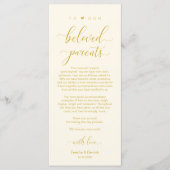 Elegant Geel Goud, Plaats de instelling Hartelijk Programma (Voorkant)