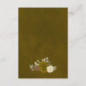 Elegant Geel Goud Rozen Bruiloft Details QR Code Informatiekaartje (Achterkant)