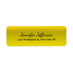 Elegant Geel Modern Handschrift Plain Etiket
