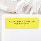 Elegant Geel Modern Minimalist Etiket (Insitu)