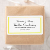 Elegant geel omhuld H Wijnflesetiket Etiket (Insitu)