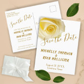 Elegant Geel Rose Bruiloft Save the Date Aankondigingskaart