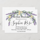 Elegant geel rose lavendel Vrijgezellenfeest Kaart (Voorkant / Achterkant)