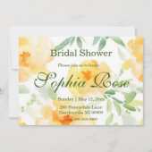 Elegant geel sinaasappel waterverf vrijgezellenfee kaart (Voorkant)