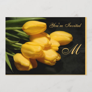 Elegant geel Tulip All Occasion Invitation Kaart