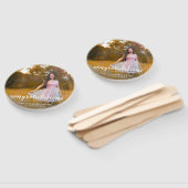 Elegant Gefeliciteerd Afstudeerder Foto Afstuderen Handwaaier (Niet-gemonteerd)