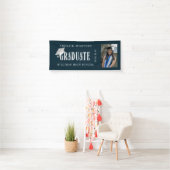 Elegant gefeliciteerd afstuderen foto spandoek (Insitu)