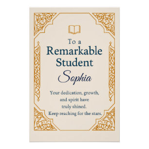 Elegant Gefeliciteerd Kaart voor een opmerkelijke  Perfect Poster