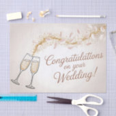 Elegant "Gefeliciteerd met jullie bruiloft" Tissuepapier (Craft)