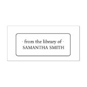 ELEGANT GEFRAMEERD NAAM EX-LIBRIS BIBLIOTHEEK 	RUBBERSTEMPEL (Afrduk)