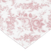 Elegant gegraveerd Roze en Witte Floral Toile Tafelkleed (Gekanteld)