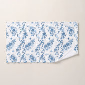 Elegant gegraveerde blauwe Rozen en linten Bad Handdoek (Handdoek)
