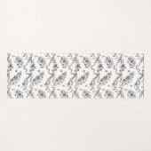 Elegant gegraveerde zwarte Rozen en linten Yogamat (Voorkant (horizontaal))