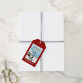 Elegant  geïnspireerd golfkerst cadeaulabel (Met Touw)