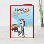 Elegant  geïnspireerd golfkerst feestdagen kaart (Voorkant)
