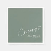 Elegant gejuich! Moderne salie bruiloft servetten (Voorkant)