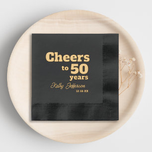 Elegant gejuich voor 50 jaar 50ste verjaardag folie servetten