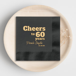Elegant gejuich voor 60 jaar 60ste verjaardag folie servetten
