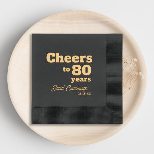 Elegant gejuich voor 80 jaar 80ste verjaardag folie servetten