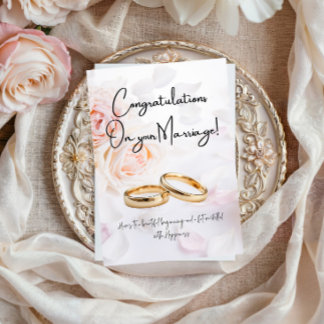 Elegant Geldbijdrage voor je Trouwdag Kaart